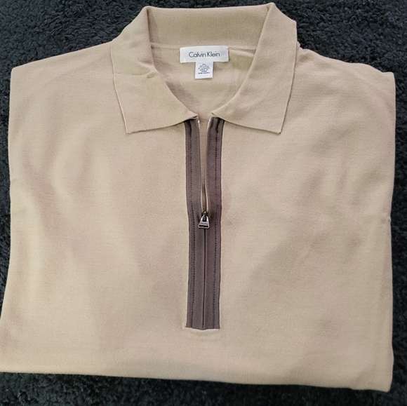 Calvin Klien Silk Blend Polo Mens Xl NWOT - Picture 1 of 9